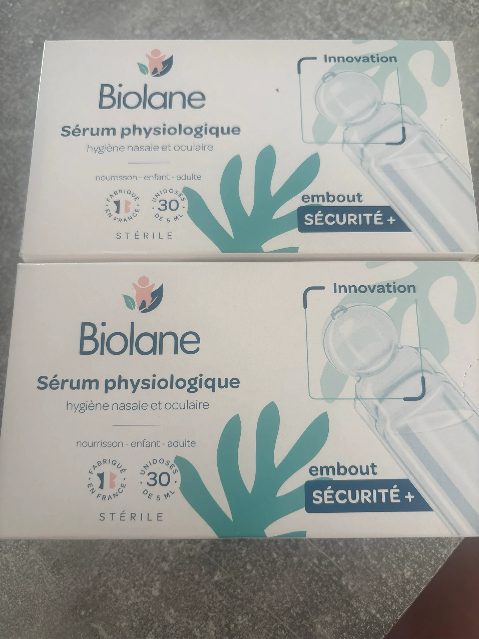 Lot de 2 caixas de soro fisiológico Biolane, novas e nunca abertas. – photo 2